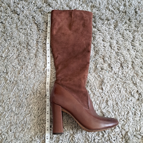 Cole Haan | Chocolate brown sued & heeled leather boots - Picture 13 of 14